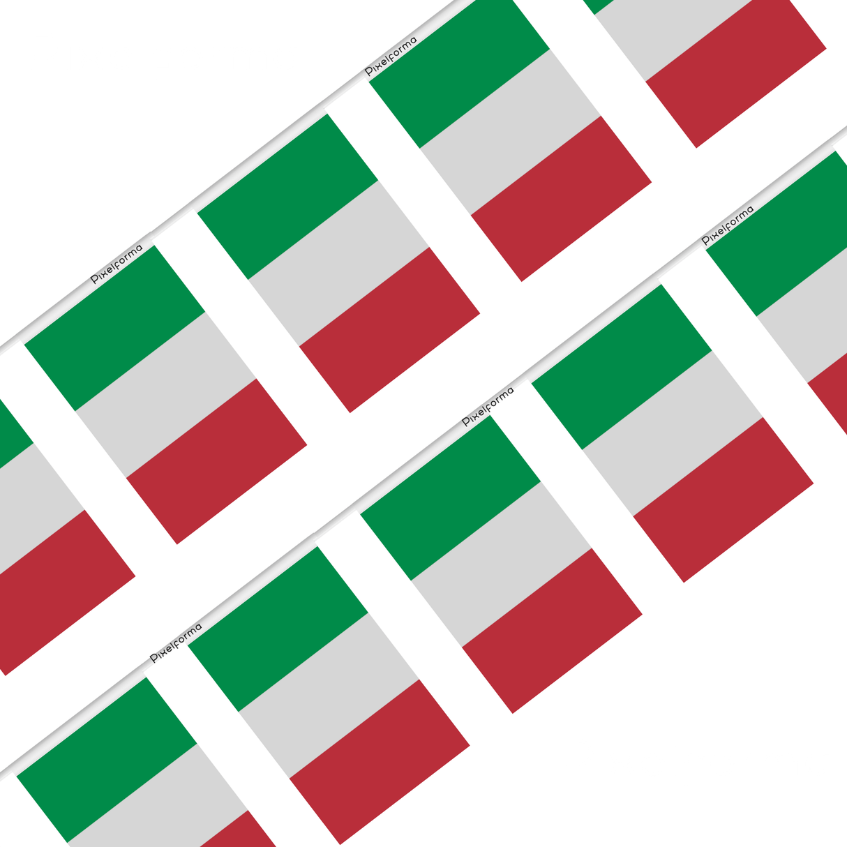 Guirlande Drapeau Italie en Polyester