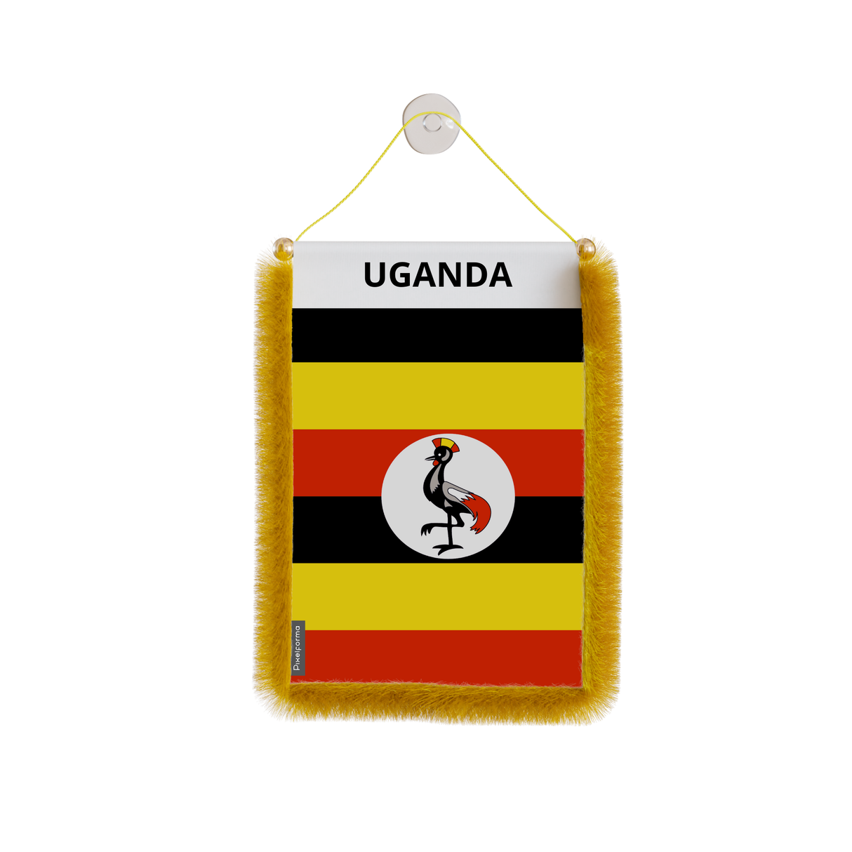 Banderín de coche con bandera de Uganda