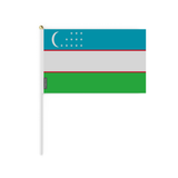 Mini Bandera de Uzbekistán en varios tamaños 100% poliéster