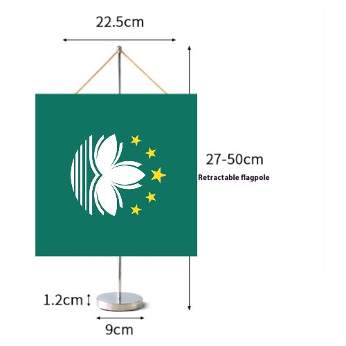 Fanion Table Drapeau Macao en Polyester