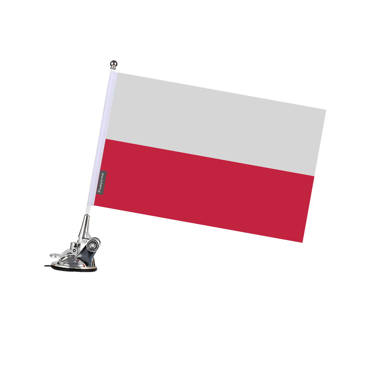 Poste de ventosa con bandera de Polonia