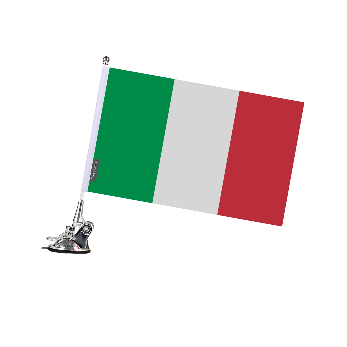 Poste de ventosa con bandera de Italia