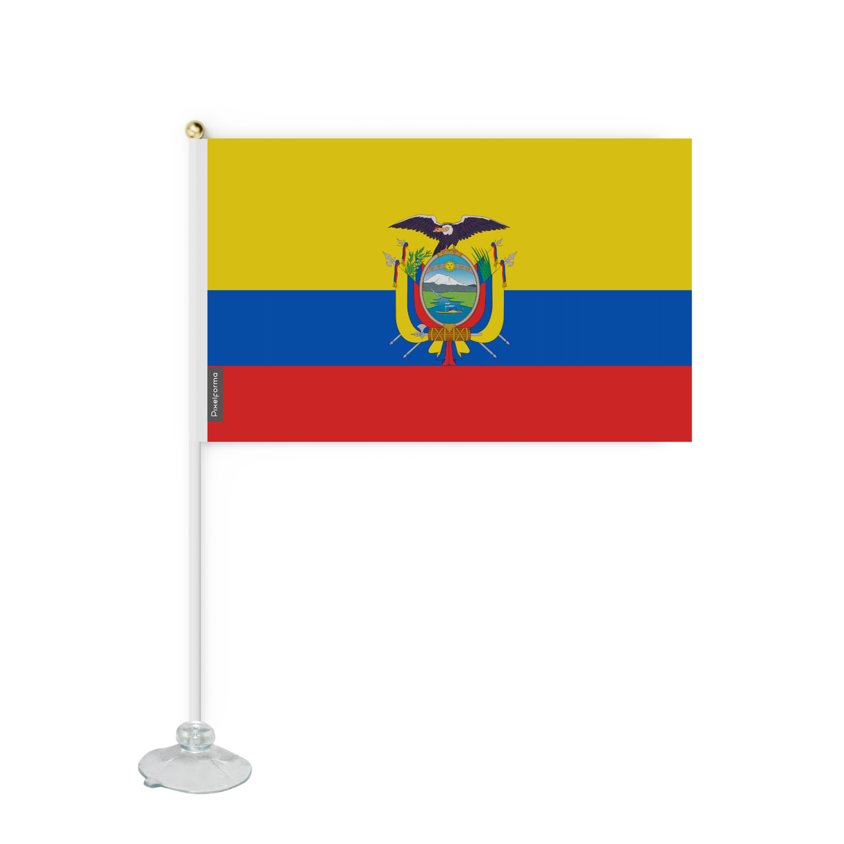 Mini Flag Suction Cup Flag of Ecuador