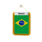 Banderín de coche con bandera de Brasil