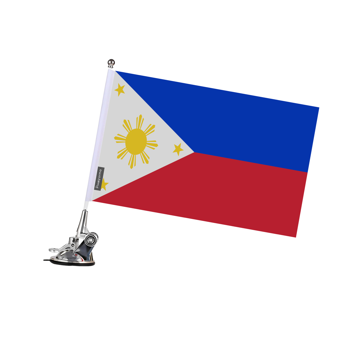 Poste de ventosa con bandera de Filipinas