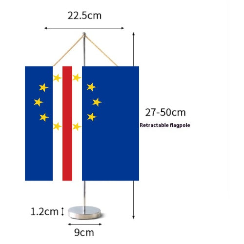 Fanion Table Drapeau Cap-Vert en Polyester