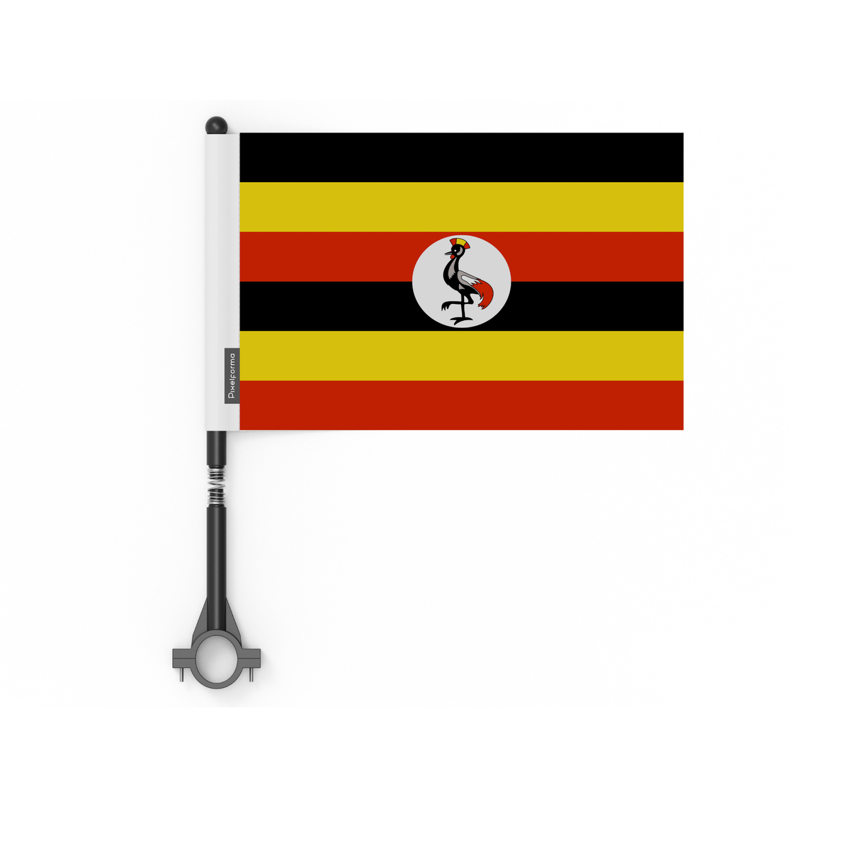 Drapeau de vélo de l'Ouganda en polyester