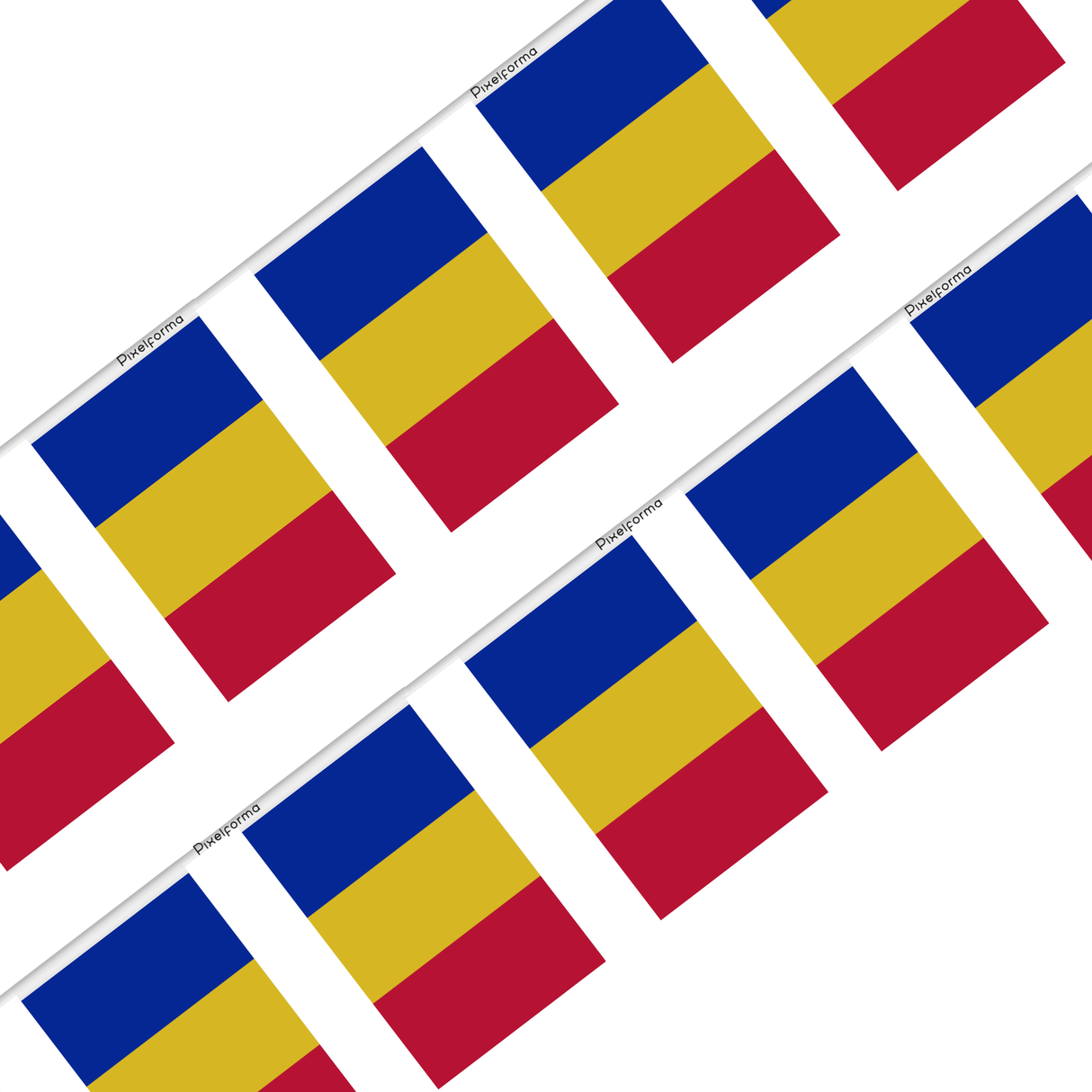 Romania Flag Garland in several sizes