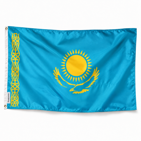 Drapeau de Kazakhstan – Plusieurs Tailles – Polyester Résistant