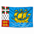 Drapeau de Saint-Pierre-et-Miquelon – Plusieurs Tailles – Polyester Résistant