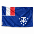 Drapeau de l'Antarctique françaises – Plusieurs Tailles – Polyester Résistant