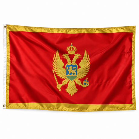 Drapeau du Monténégro – Plusieurs Tailles – Polyester Résistant