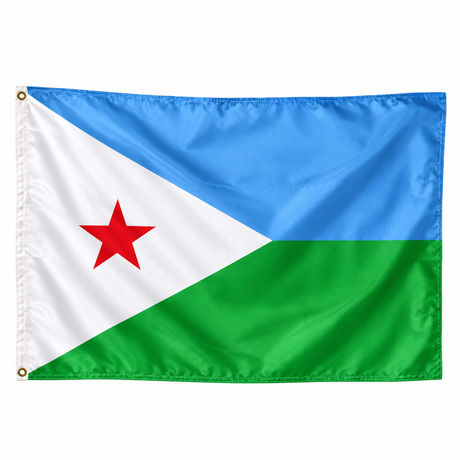 Drapeau de Djibouti – Plusieurs Tailles – Polyester Résistant
