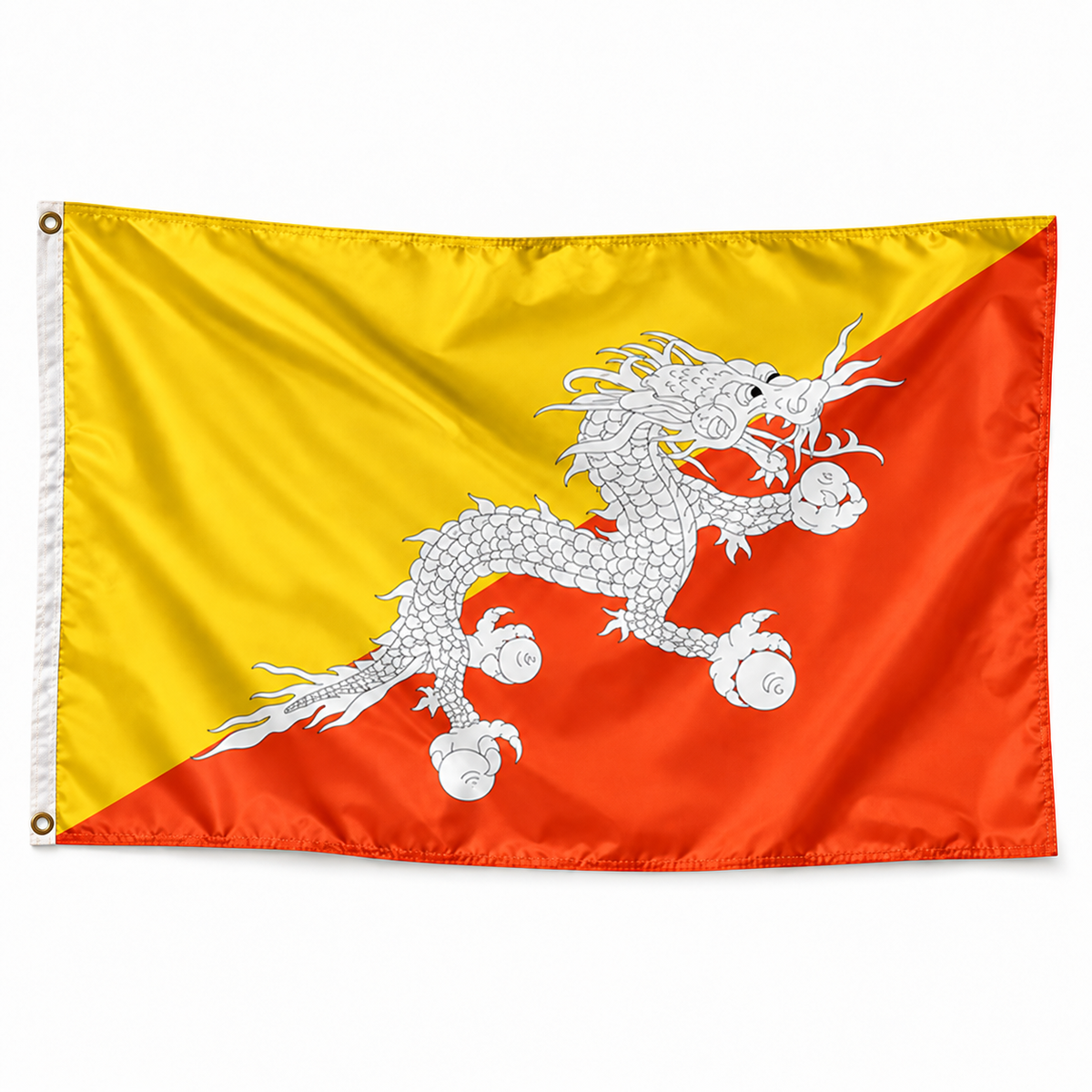 Drapeau du Bhoutan – Plusieurs Tailles – Polyester Résistant