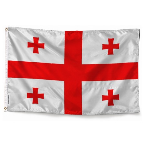 Drapeau de la Géorgie – Plusieurs Tailles – Polyester Résistant
