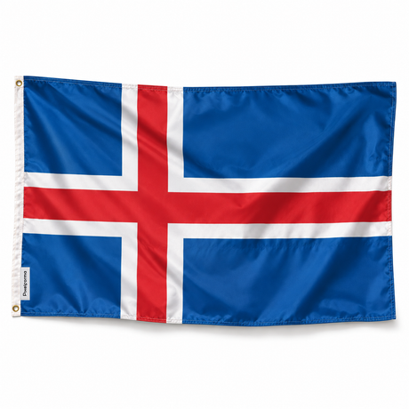 Drapeau de l'Islande – Plusieurs Tailles – Polyester Résistant
