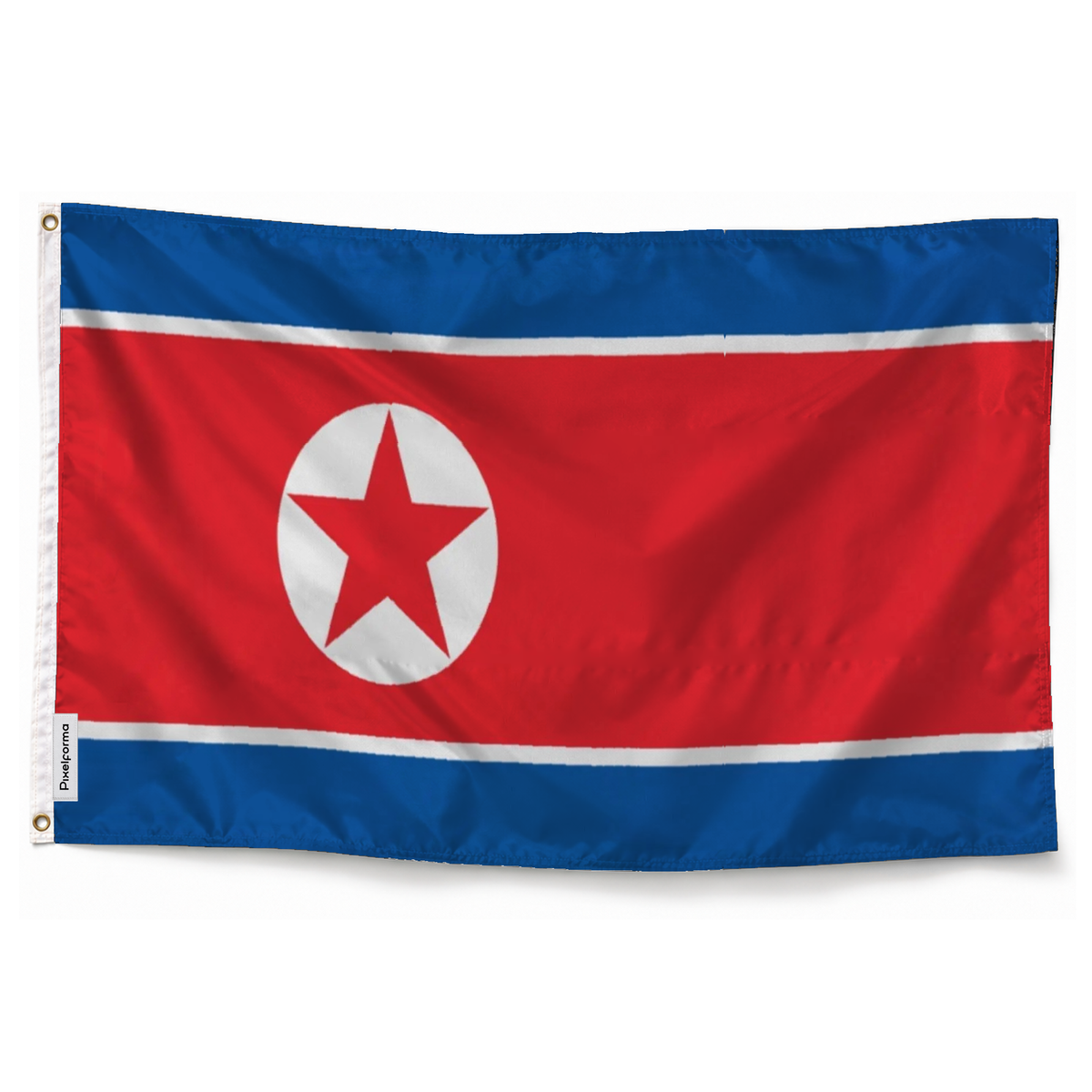 Drapeau Corée Nord – Plusieurs Tailles – Polyester Résistant