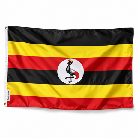 Drapeau de l'Ouganda – Plusieurs Tailles – Polyester Résistant
