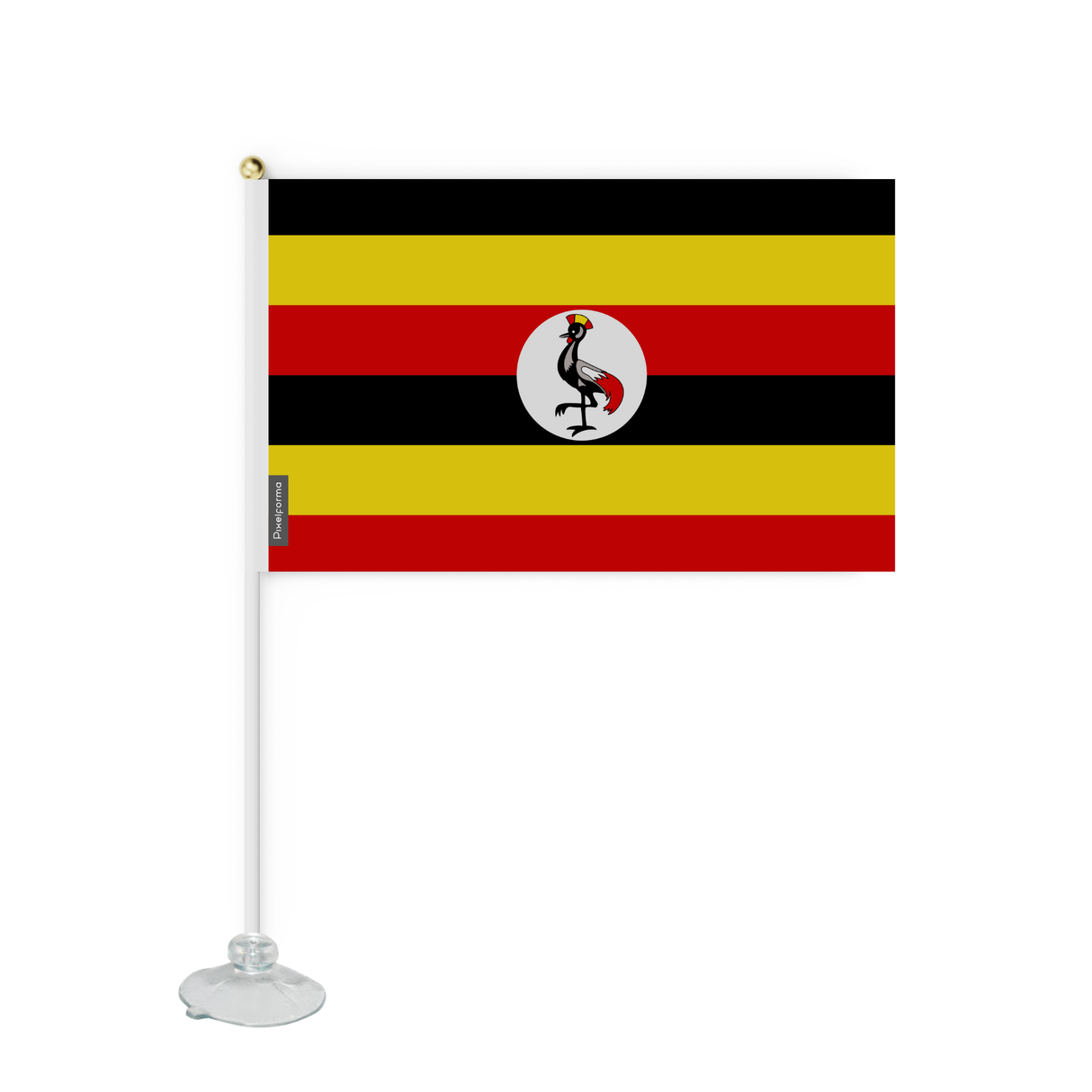 Mini Bandera Ventosa Bandera de Uganda