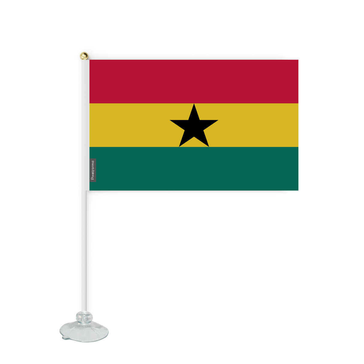 Mini flag suction cup Flag of Ghana