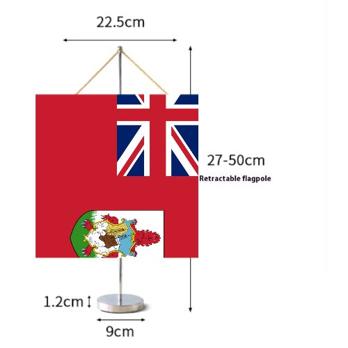 Fanion Table Drapeau Bermudes en Polyester