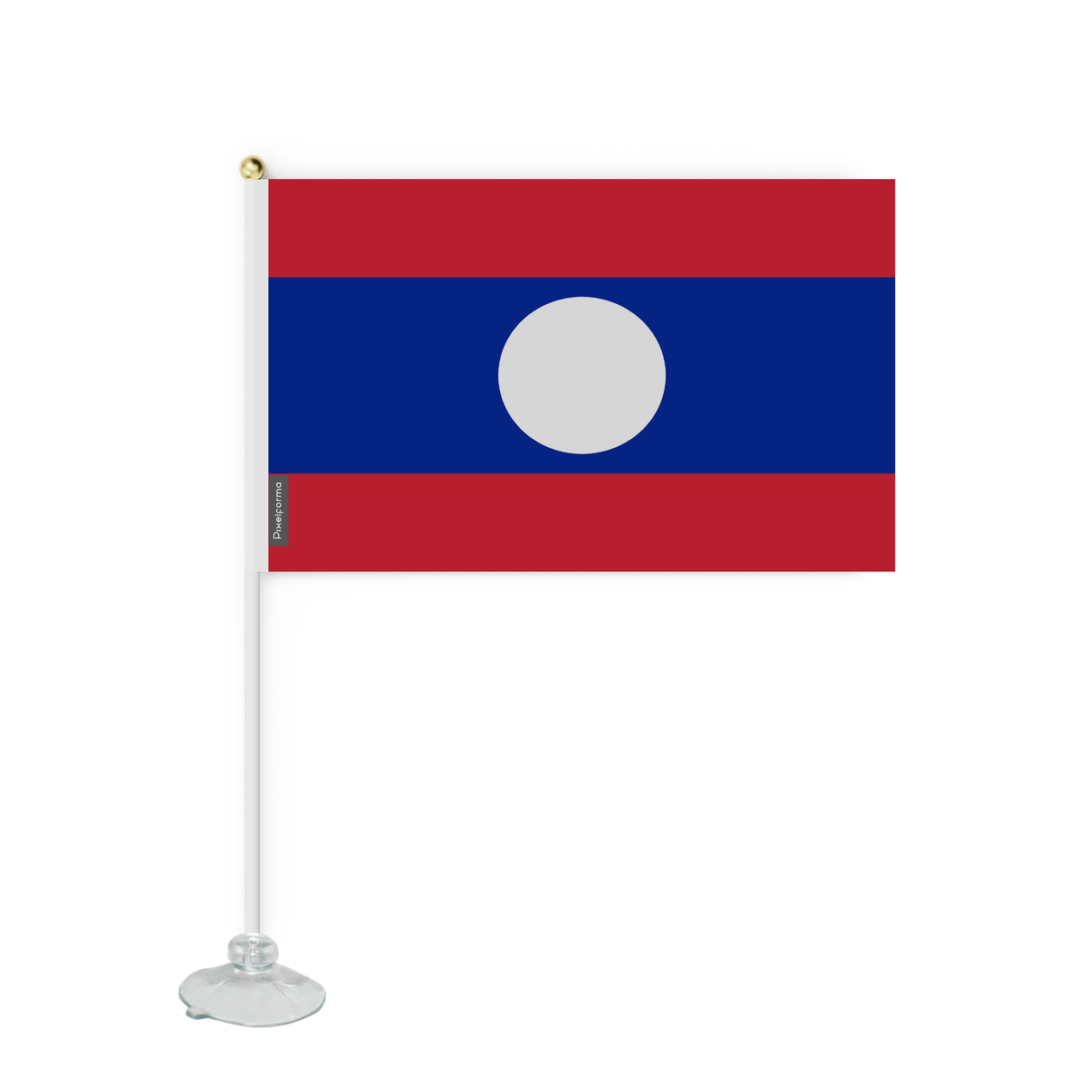 Mini Drapeau Ventouse Laos en Polyester