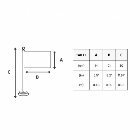 Drapeau bureau république démocratique congo polyester acier