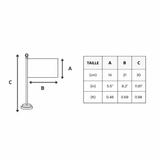 Drapeau bureau pays-bas polyester socle acier inoxydable