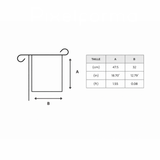 Drapeau jardin mississippi polyester résistant horizontal