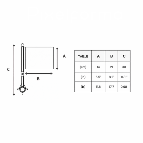 Drapeau vélo hong kong en polyester pour visibilité optimale