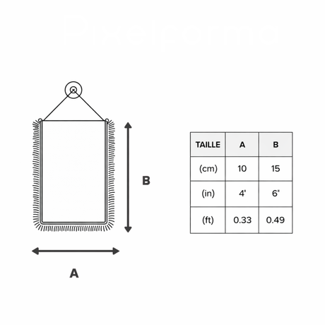 Fanion voiture drapeau bénin en polyester à suspendre