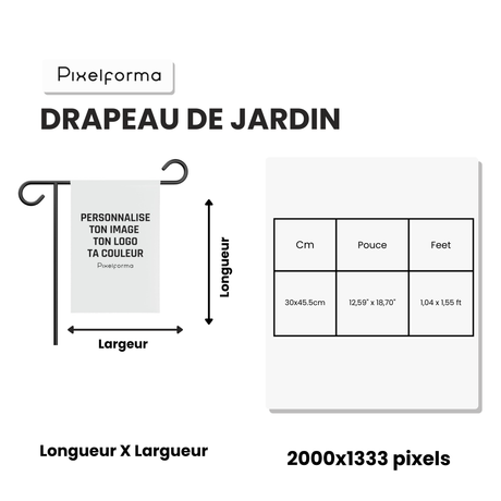 Drapeau Jardin Brésil en Ployester