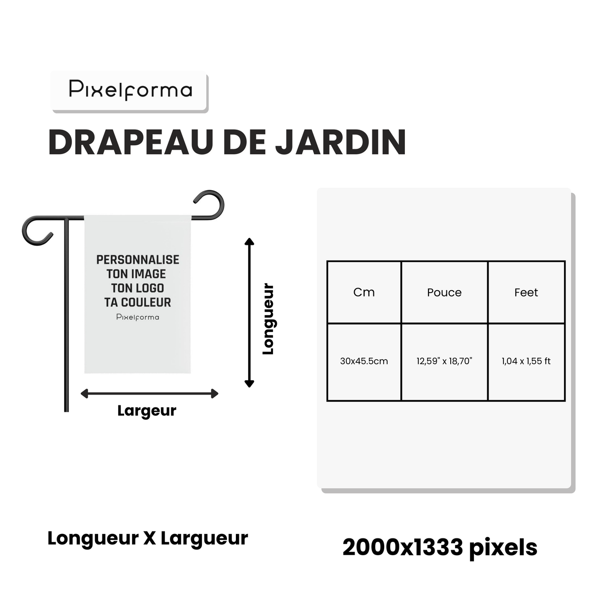 Drapeau de Jardin Pérou en Polyester