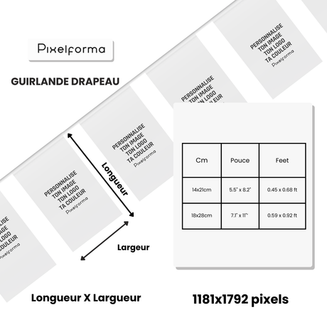 Guirlande Drapeau de l'Estonie en plusieurs tailles - Pixelforma