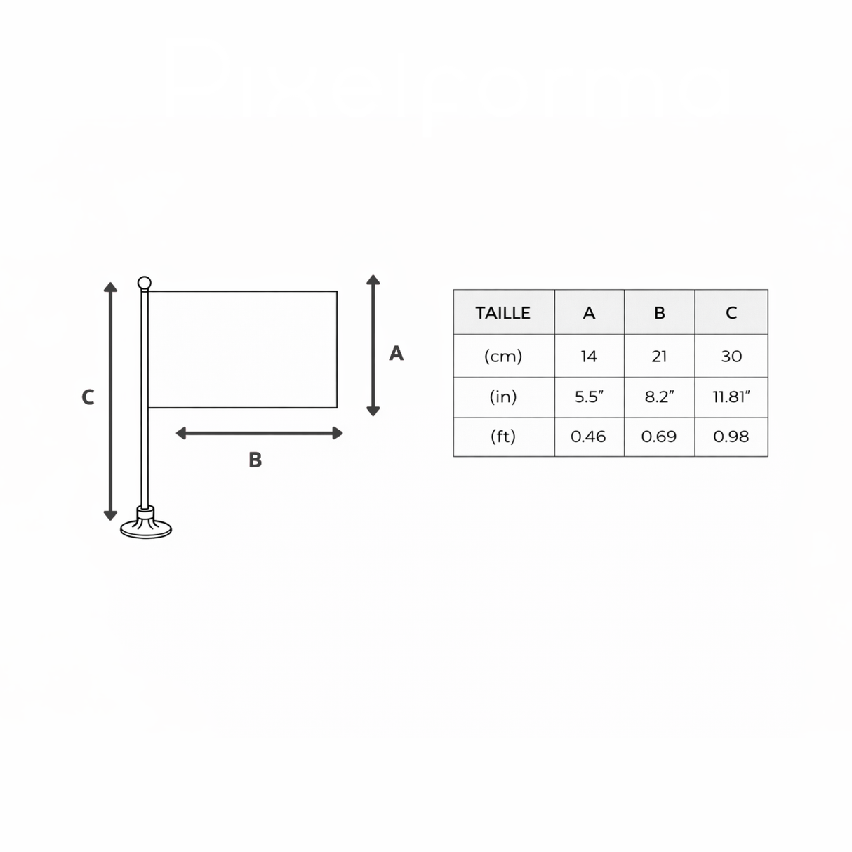 Mini drapeau organisation internationale polyester ventouse