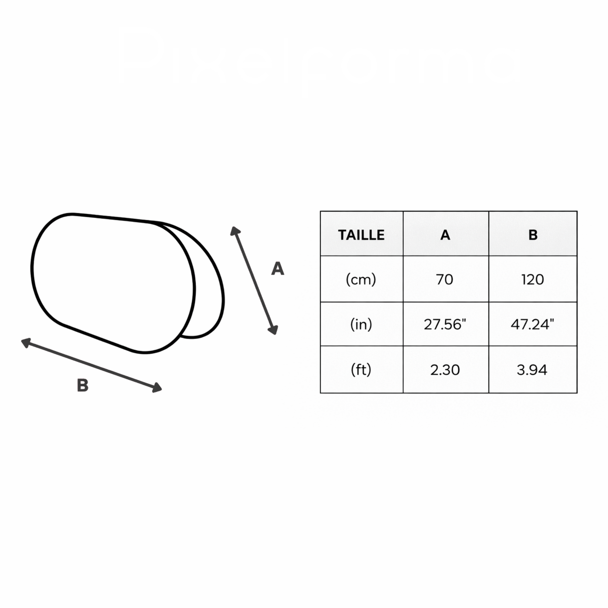 Support publicitaire ovale maurice léger facile à installer