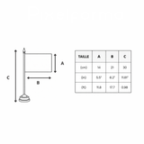 Drapeau de table samoa en polyester socle plastique noir