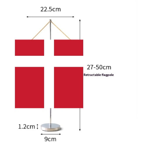 Fanion Table Drapeau Danemark en Polyester