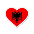 Aimant cœur drapeau albanie forme décorative réfrigérateur