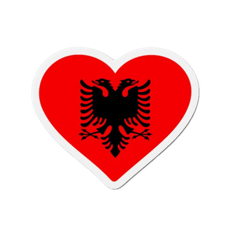 Aimant cœur drapeau albanie forme décorative réfrigérateur