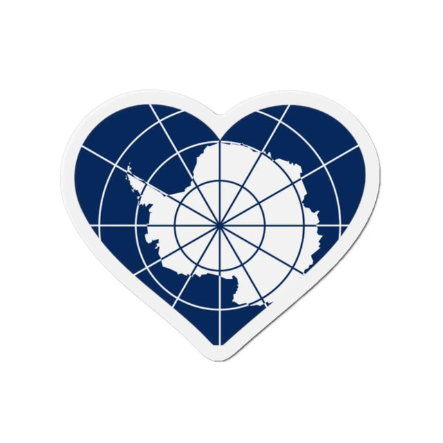 Aimant coeur drapeau antarctique officiel en plusieurs tailles - pixelforma