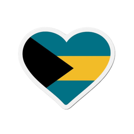 Aimant cœur drapeau bahamas magnétique décoratif coloré