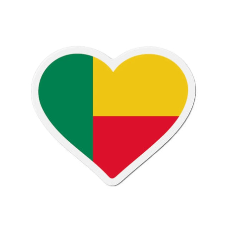 Aimant cœur drapeau bénin coloré pour frigo décoratif