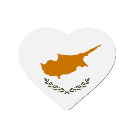 Aimant cœur drapeau chypre décoratif pour réfrigérateur