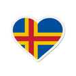 Aimant coeur drapeau d’åland en métal forme décorative