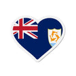 Aimant cœur drapeau d’anguilla déco magnétique colorée