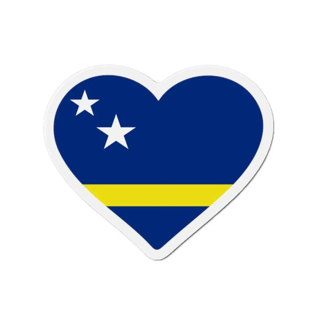 Aimant Coeur Drapeau de Curaçao en plusieurs tailles - Pixelforma 