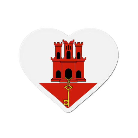 Aimant coeur drapeau de gibraltar en plusieurs tailles - pixelforma