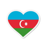 Aimant Coeur Drapeau de l'Azerbaïdjan en plusieurs tailles - Pixelforma