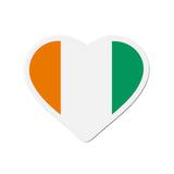 Aimant Coeur Drapeau de la Côte d'Ivoire en plusieurs tailles - Pixelforma 